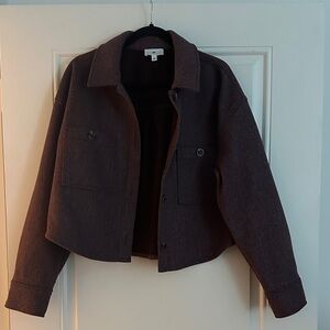 Dark Purple Cropped Jacket